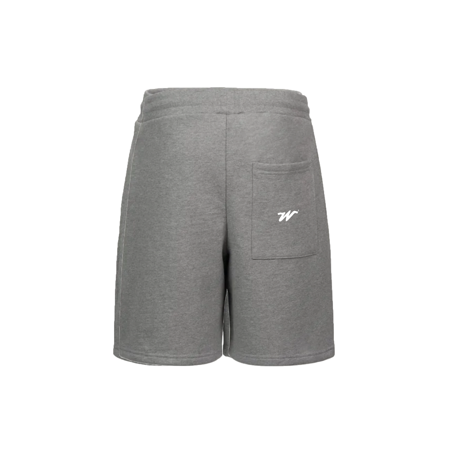 Back view of Woke&Wavey black track shorts with rear pocket