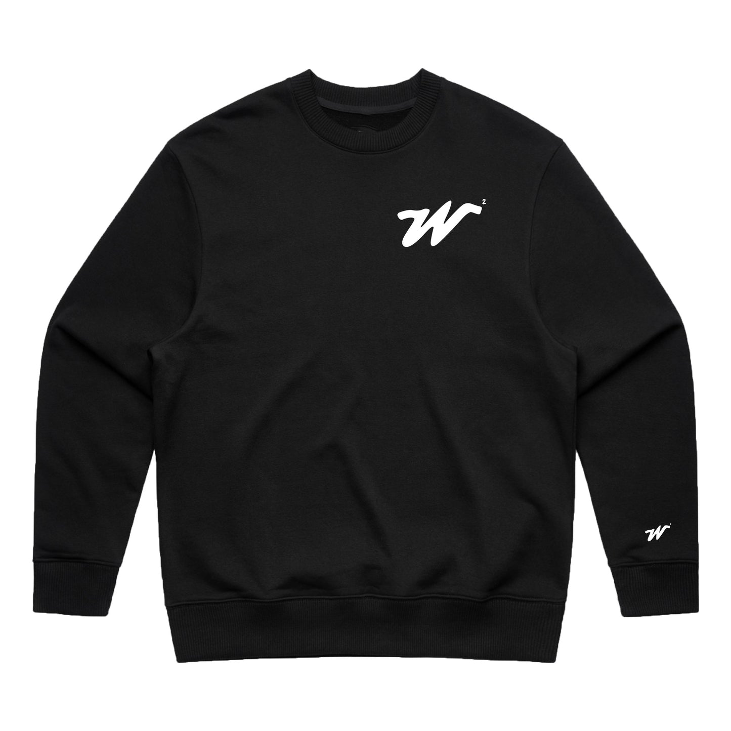 Woke&Wavey men’s premium oversized black W² splash sweater UK streetwear