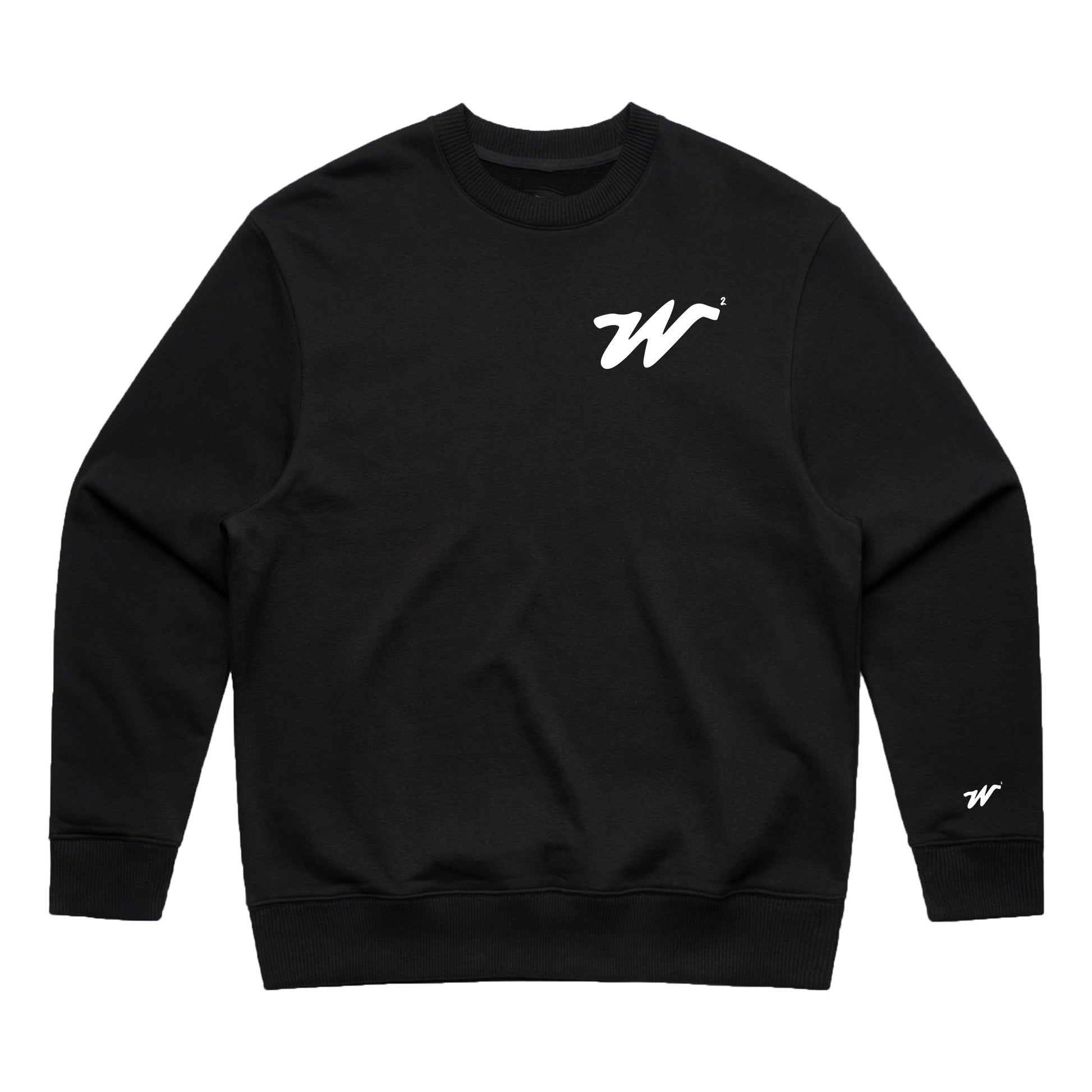 Woke&Wavey men’s premium oversized black W² splash sweater UK streetwear