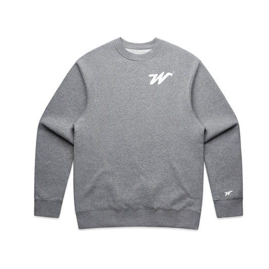 Woke&Wavey men’s premium oversized GREY W² splash sweater UK streetwear
