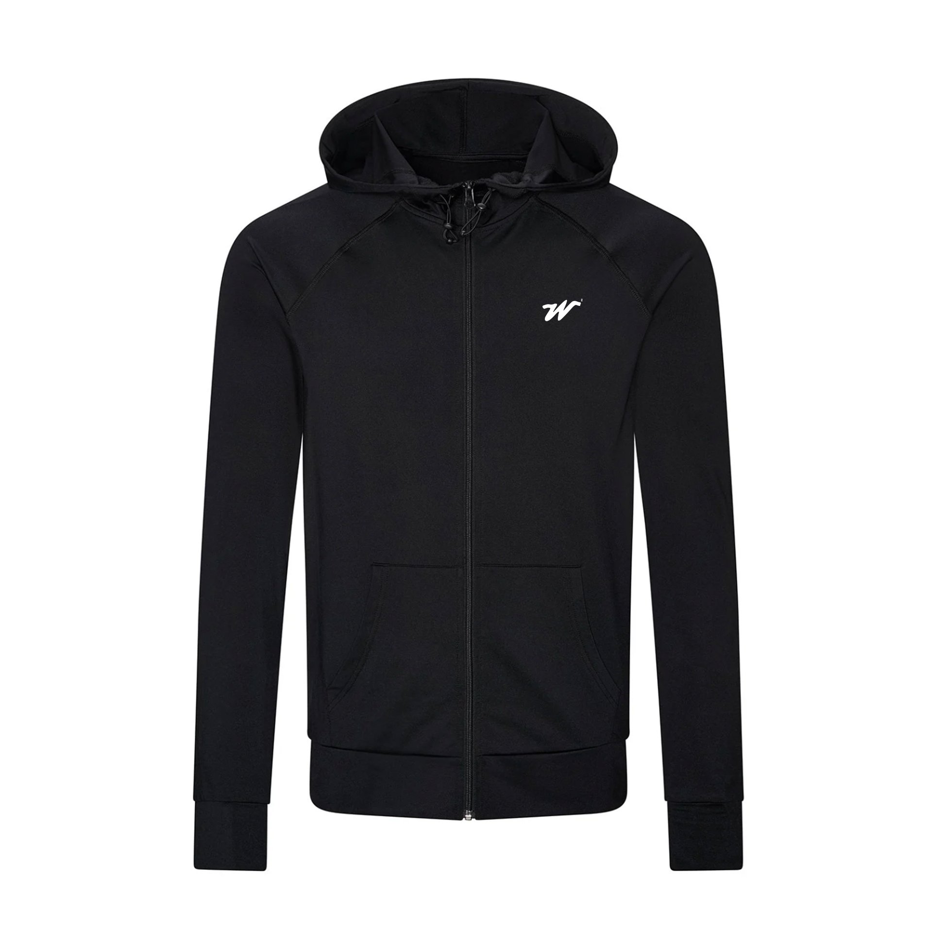 Woke&Wavey men’s premium black W² splash gym hoodie performance gymwear UK